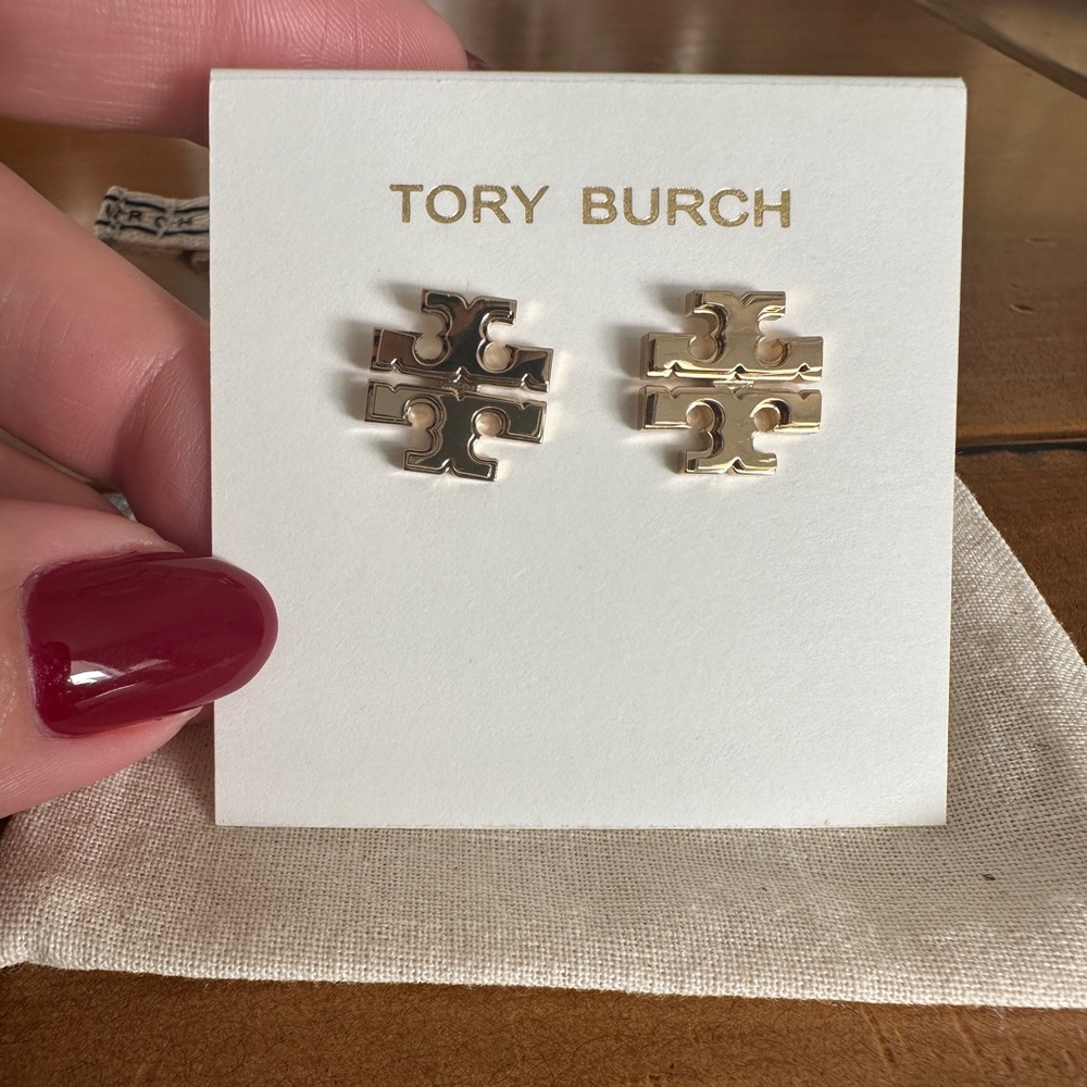 Tory Burch Kira stud earrings- Last one left is gold colored